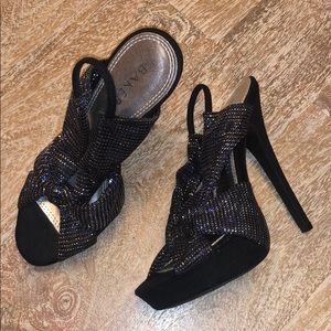 Bakers high heel metallic  gold blue black 7